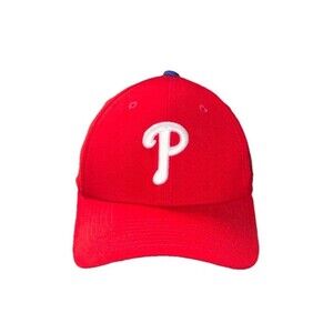 Phillies New Era 39THIRTY Hat - Red Stretch Fit Cap - Size Small/Medium